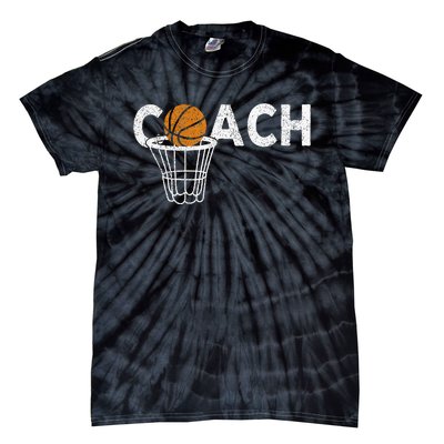 Vintage Basketball Coach Basketball Coaching Retro Tie-Dye T-Shirt