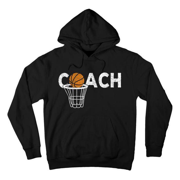 Vintage Basketball Coach Basketball Coaching Retro Tall Hoodie