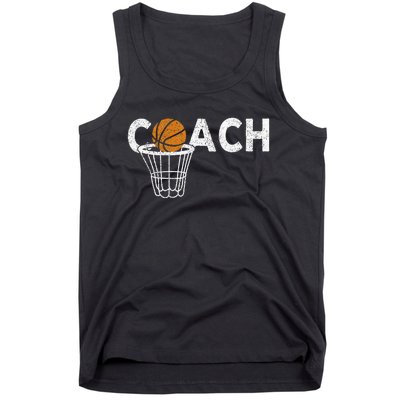 Vintage Basketball Coach Basketball Coaching Retro Tank Top