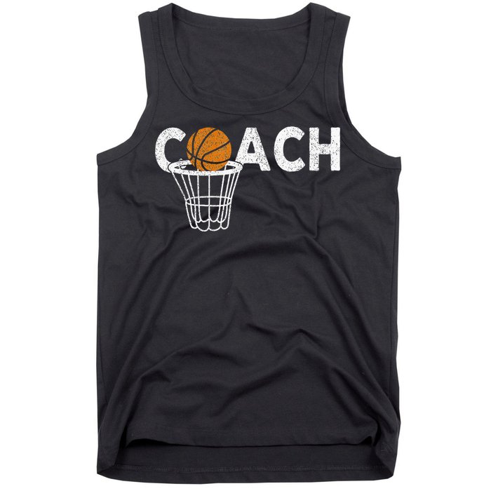 Vintage Basketball Coach Basketball Coaching Retro Tank Top