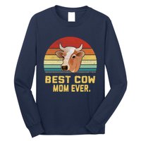 Vintage Best Cow Mom Ever Long Long Sleeve Shirt