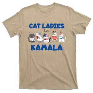 Vote Blue Cat Ladies For Kamala 2024 Presidential Election T-Shirt