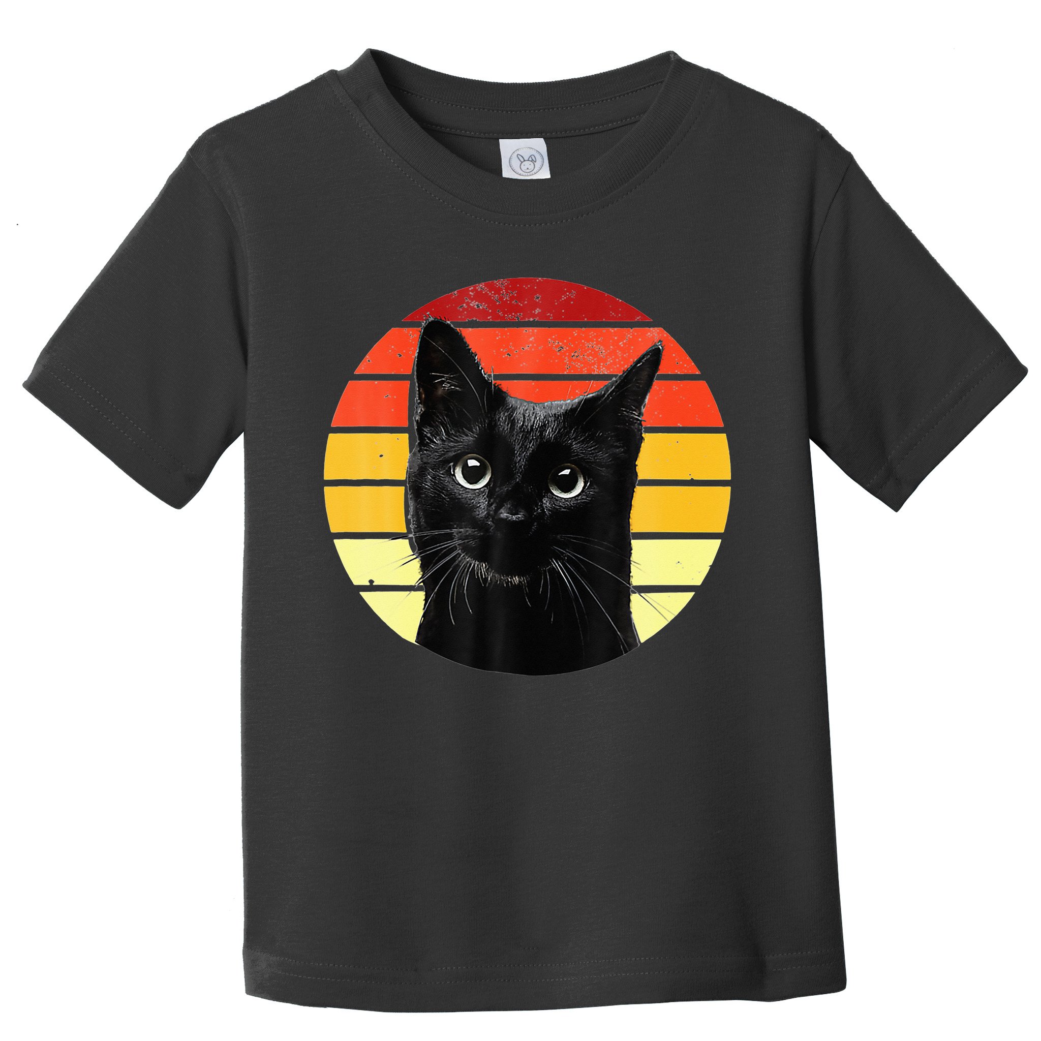 Vintage Black Cat Retro Style Cats Lover Gifts Kitten Lover Toddler T-Shirt