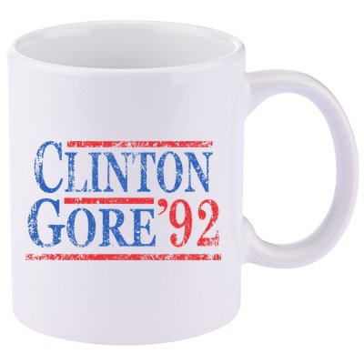 Vintage Bill Clinton Al Gore 1992 11oz C Handle Ceramic Mug