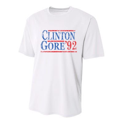 Vintage Bill Clinton Al Gore 1992 Youth Performance Sprint T-Shirt