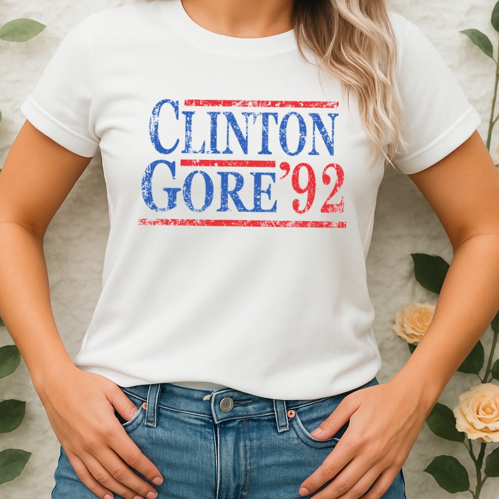 Vintage Bill Clinton Al Gore 1992 Womens T-Shirt
