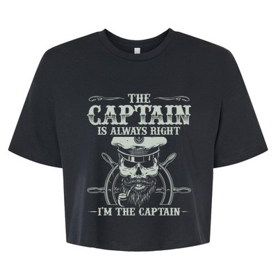 Vintage Boat Captain Boating Funny Boat Lover Gift Bella+Canvas Jersey Crop Tee