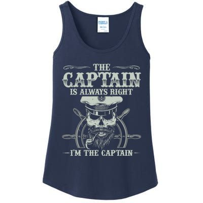 Vintage Boat Captain Boating Funny Boat Lover Gift Ladies Essential Tank