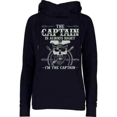 Vintage Boat Captain Boating Funny Boat Lover Gift Womens Funnel Neck Pullover Hood