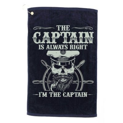 Vintage Boat Captain Boating Funny Boat Lover Gift Golf Towel