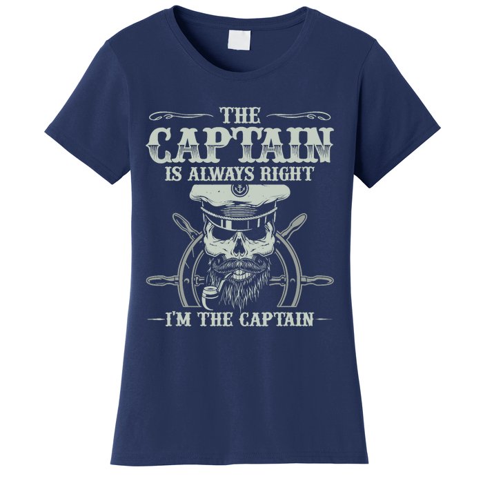 Vintage Boat Captain Boating Funny Boat Lover Gift Women's T-Shirt