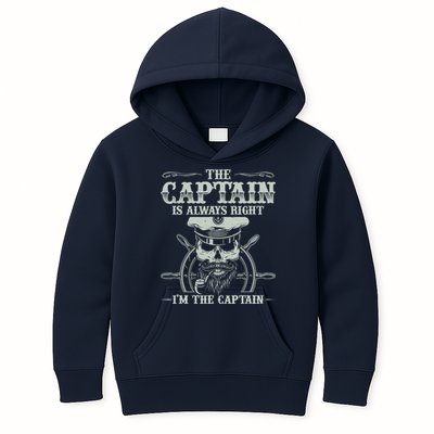 Vintage Boat Captain Boating Funny Boat Lover Gift Kids Hoodie