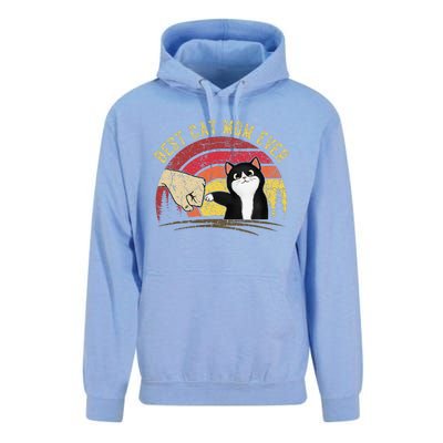 Vintage Best Cat Mom Ever Cat Funny Cat Unisex Surf Hoodie