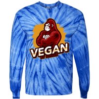 Vegan By Design Gorilla Vegan Veggie Lovers Vegetarian Cool Gift Tie-Dye Long Sleeve Shirt