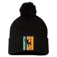 Vintage Bouldering Design Rock Climbing For Women Pom Pom 12in Knit Beanie