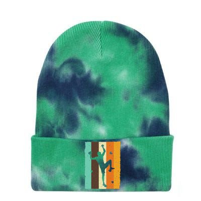 Vintage Bouldering Design Rock Climbing For Women Tie Dye 12in Knit Beanie