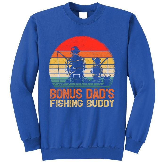 Vintage Bonus Dad Fishing Buddy Fishing Father's Day Meaningful Gift Sweatshirt