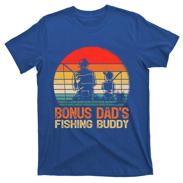 Vintage Bonus Dad Fishing Buddy Fishing Father's Day Meaningful Gift T-Shirt