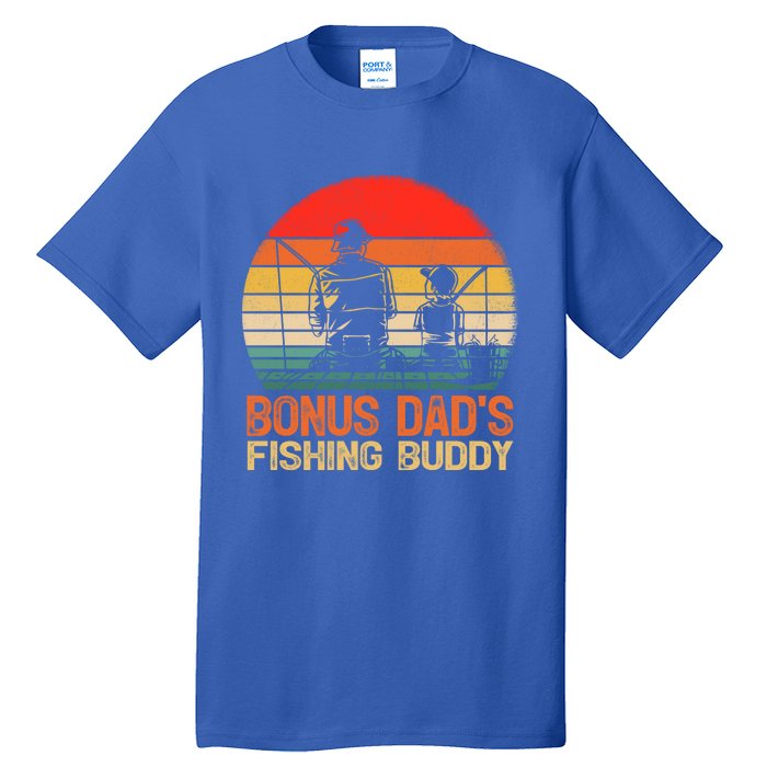 Vintage Bonus Dad Fishing Buddy Fishing Father's Day Meaningful Gift Tall T-Shirt