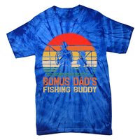 Vintage Bonus Dad Fishing Buddy Fishing Father's Day Meaningful Gift Tie-Dye T-Shirt