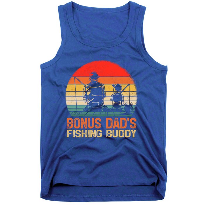 Vintage Bonus Dad Fishing Buddy Fishing Father's Day Meaningful Gift Tank Top