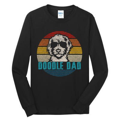 Vintage Best Doodle Dad Ever FatherS Day Golden Doodle Tall Long Sleeve T-Shirt