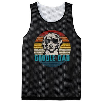 Vintage Best Doodle Dad Ever FatherS Day Golden Doodle Mesh Reversible Basketball Jersey Tank