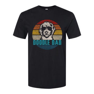 Vintage Best Doodle Dad Ever FatherS Day Golden Doodle Softstyle CVC T-Shirt