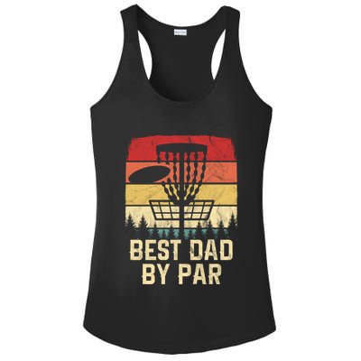 Vintage Best Dad By Par Funny FatherS Day Disc Golf Player Cool Gift Ladies PosiCharge Competitor Racerback Tank
