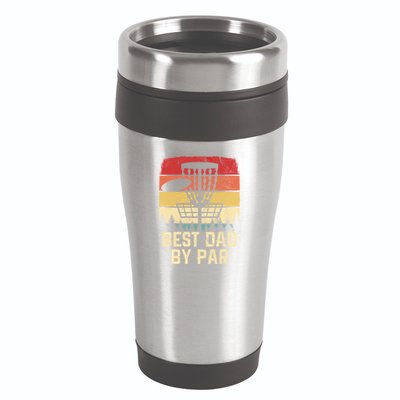 Vintage Best Dad By Par Funny FatherS Day Disc Golf Player Cool Gift 16oz Travel Tumbler