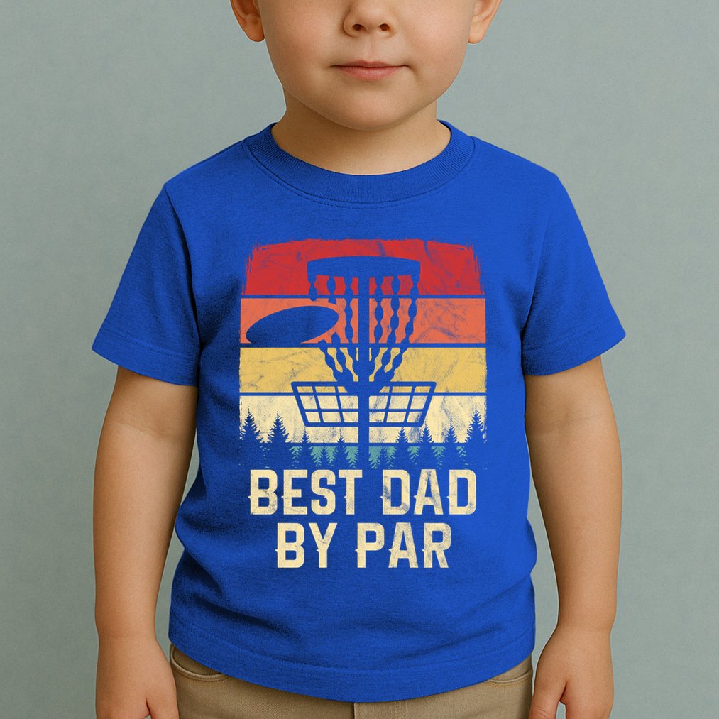 Vintage Best Dad By Par Funny FatherS Day Disc Golf Player Cool Gift Toddler T-Shirt