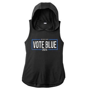 Vote Blue Democrats 2024 Presidential Election Political Ladies PosiCharge Tri-Blend Wicking Draft Hoodie Tank