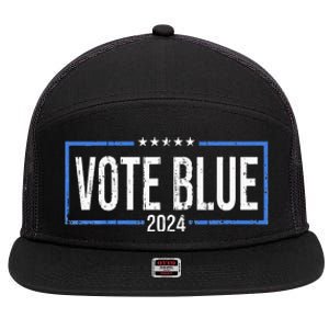 Vote Blue Democrats 2024 Presidential Election Political 7 Panel Mesh Trucker Snapback Hat