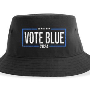 Vote Blue Democrats 2024 Presidential Election Political Sustainable Bucket Hat