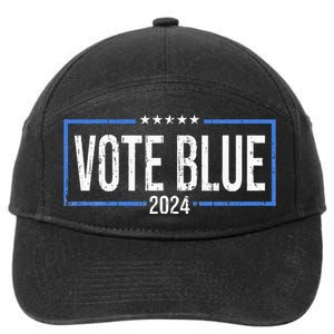 Vote Blue Democrats 2024 Presidential Election Political 7-Panel Snapback Hat