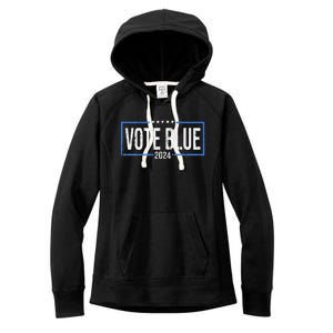 Vote Blue Democrats 2024 Presidential Election Political Women's Fleece Hoodie