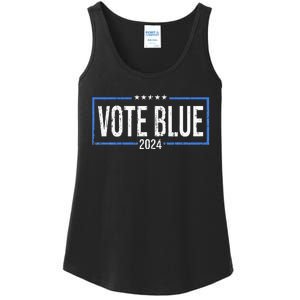 Vote Blue Democrats 2024 Presidential Election Political Ladies Essential Tank