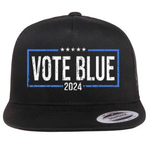 Vote Blue Democrats 2024 Presidential Election Political Flat Bill Trucker Hat