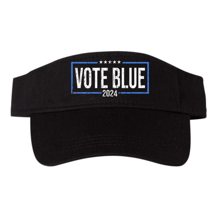 Vote Blue Democrats 2024 Presidential Election Political Valucap Bio-Washed Visor