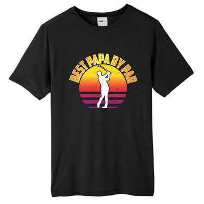 Vintage Best Dad By Par Funny Golf Lovers Gift FatherS Day Gift Tall Fusion ChromaSoft Performance T-Shirt