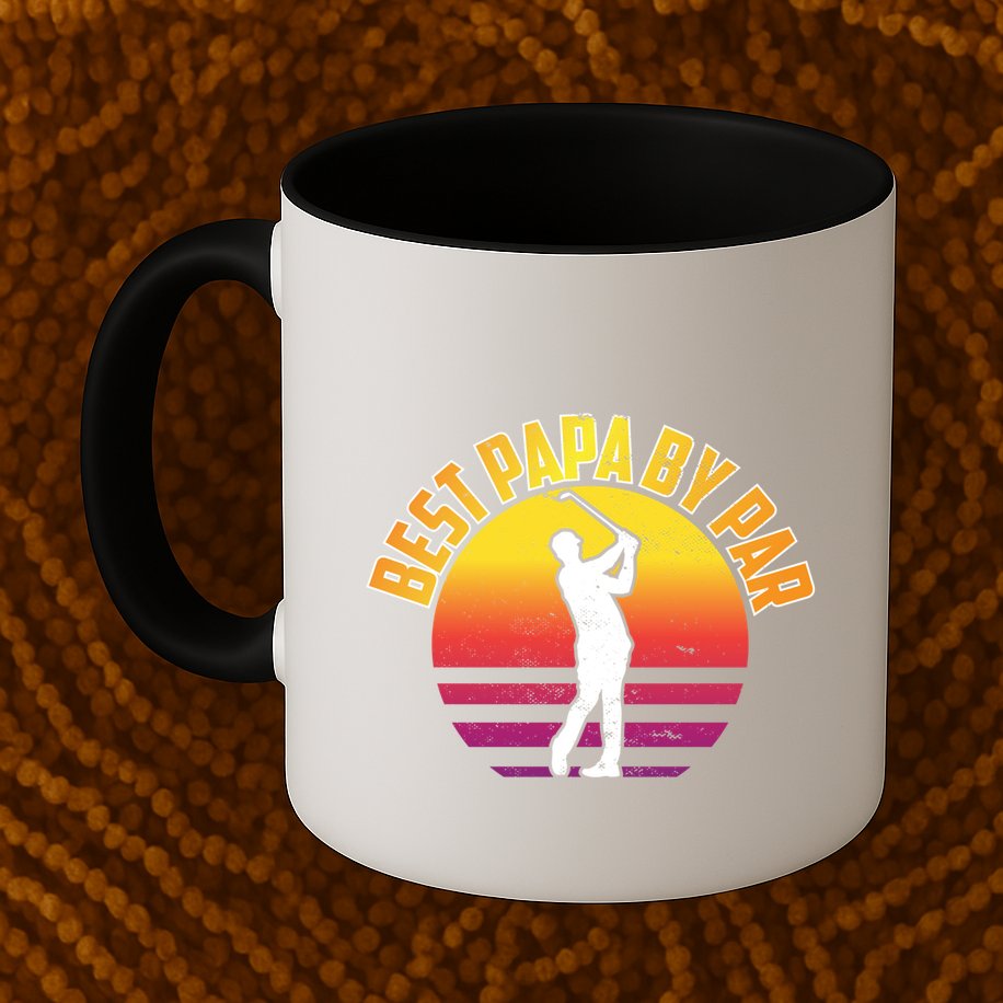 Vintage Best Dad By Par Funny Golf Lovers Gift FatherS Day Gift Mug