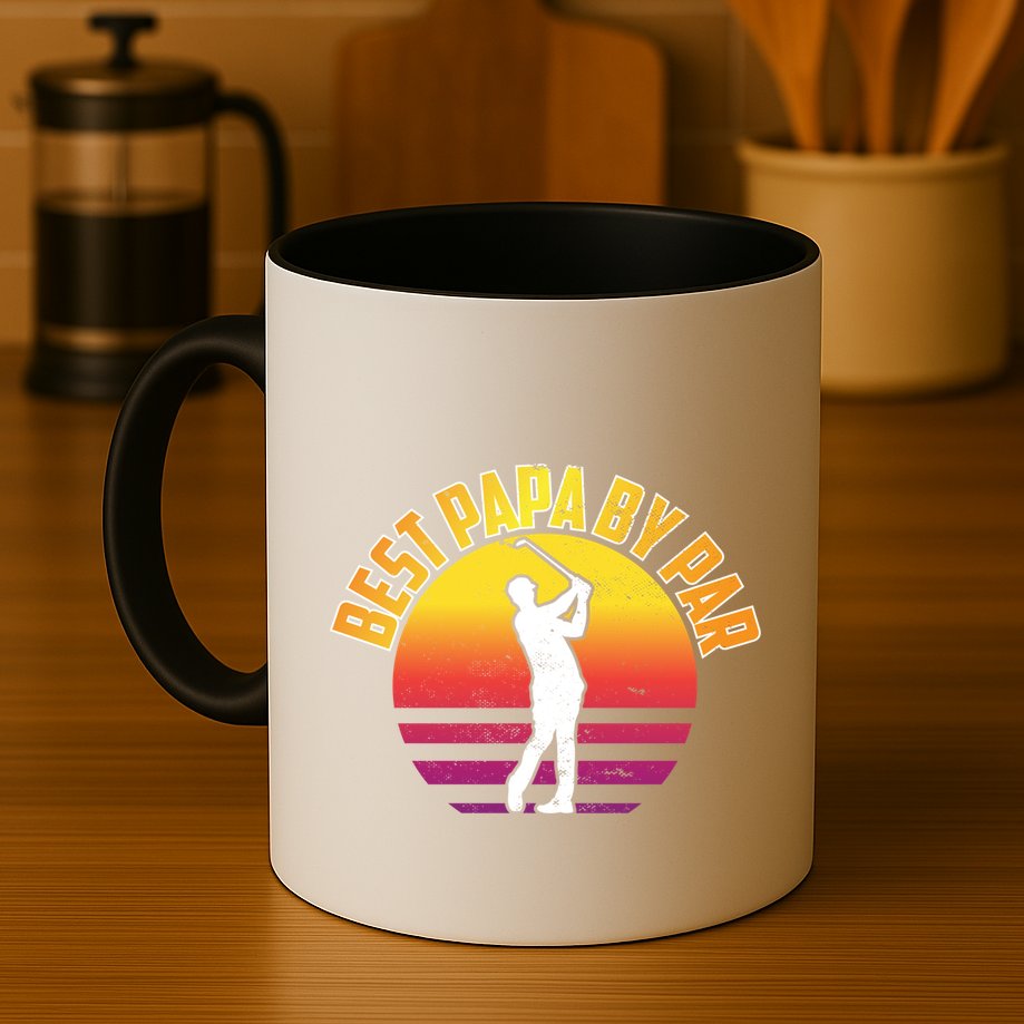 Vintage Best Dad By Par Funny Golf Lovers Gift FatherS Day Gift Mug