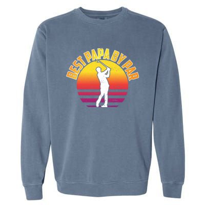 Vintage Best Dad By Par Funny Golf Lovers Gift FatherS Day Gift Garment-Dyed Sweatshirt