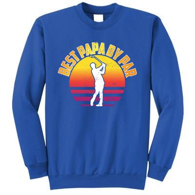 Vintage Best Dad By Par Funny Golf Lovers Gift FatherS Day Gift Sweatshirt