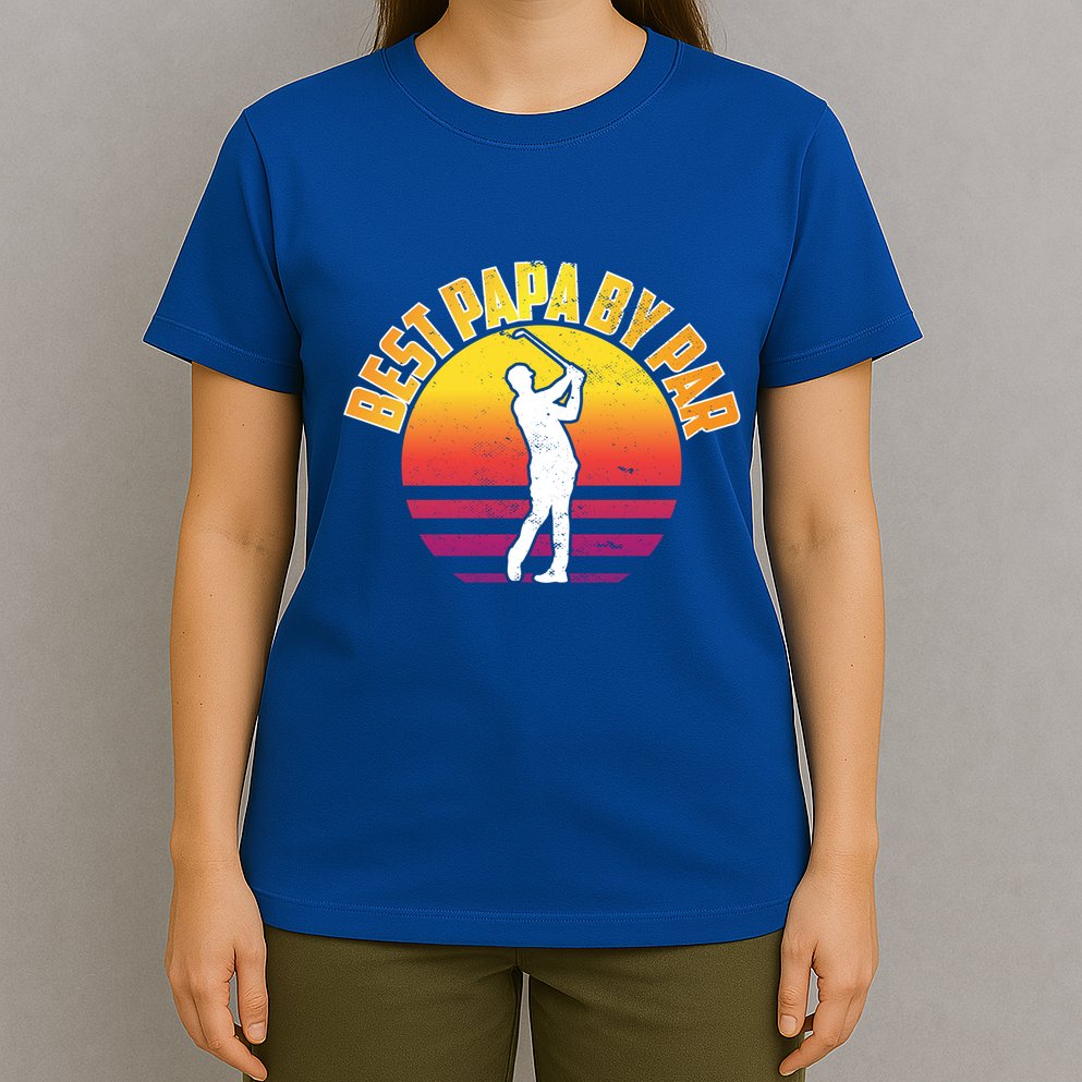 Vintage Best Dad By Par Funny Golf Lovers Gift FatherS Day Gift T-Shirt