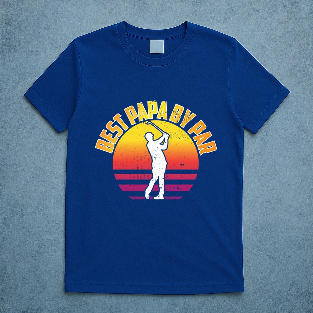 Vintage Best Dad By Par Funny Golf Lovers Gift FatherS Day Gift T-Shirt