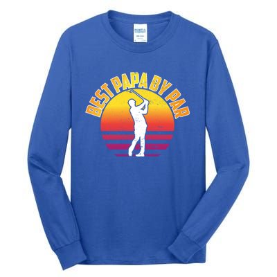 Vintage Best Dad By Par Funny Golf Lovers Gift FatherS Day Gift Tall Long Sleeve T-Shirt