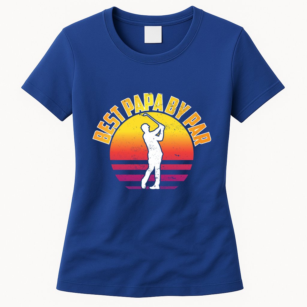 Vintage Best Dad By Par Funny Golf Lovers Gift FatherS Day Gift Womens T-Shirt