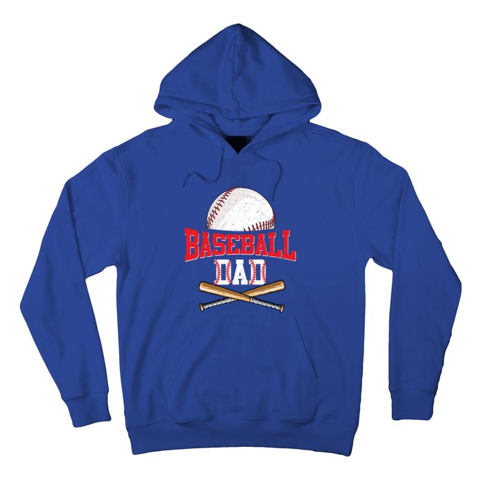 Vintage Baseball Dad Funny Fathers Day Game Day Cute Gift Hoodie