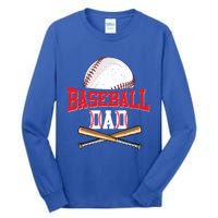 Vintage Baseball Dad Funny Fathers Day Game Day Cute Gift Tall Long Sleeve T-Shirt